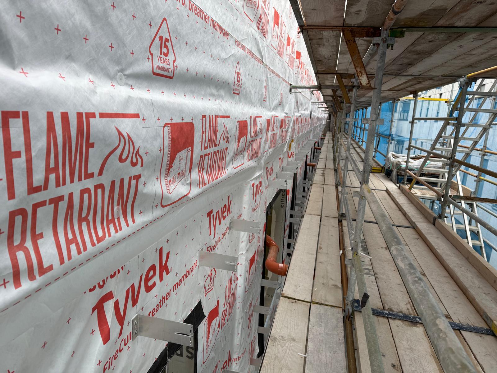 Cladding Steel Frames Installaed
